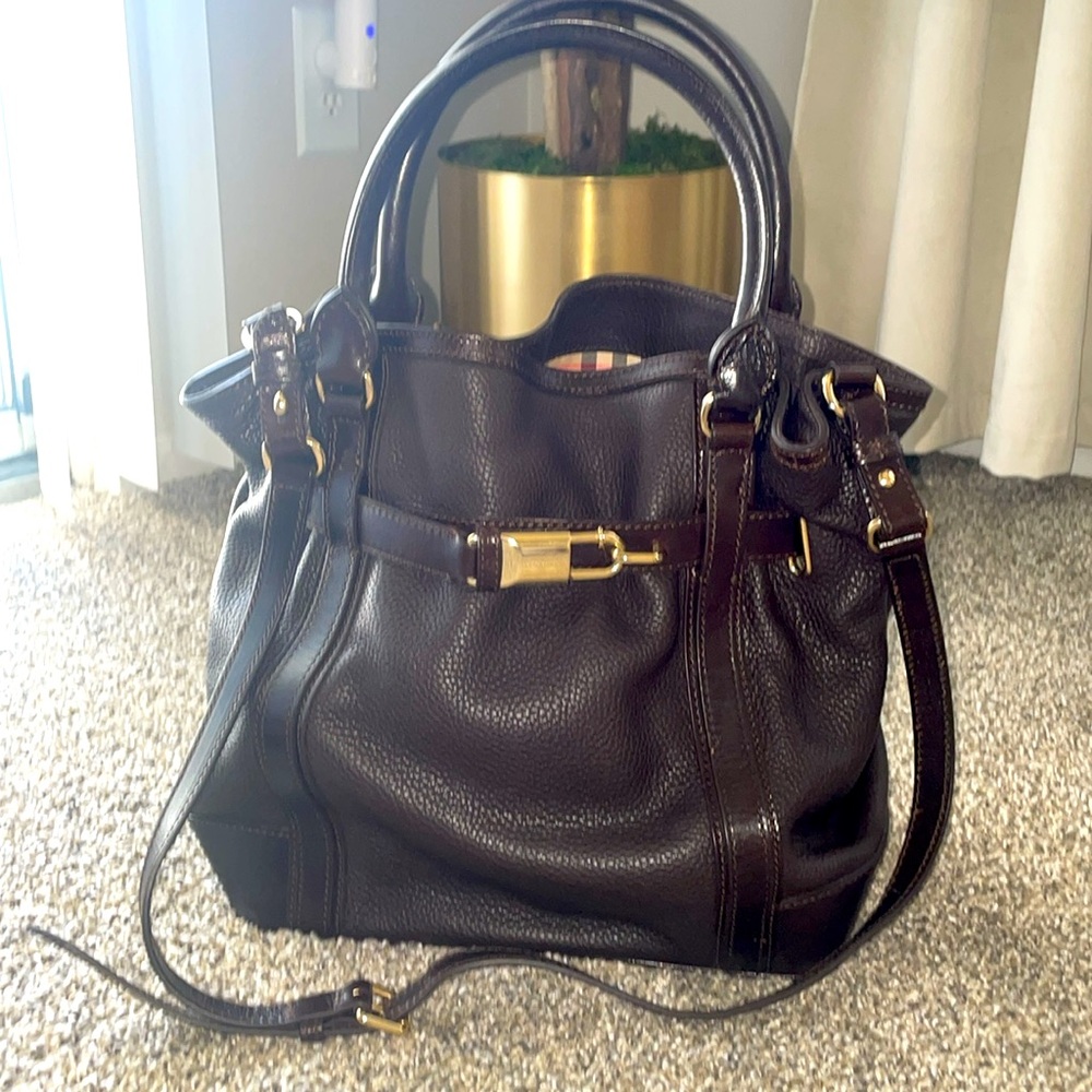 Preloved Burberry Tote/Crossbody Handbag